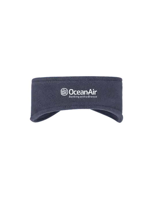Navy Stretch Fleece Headband w/OceanAir Logo