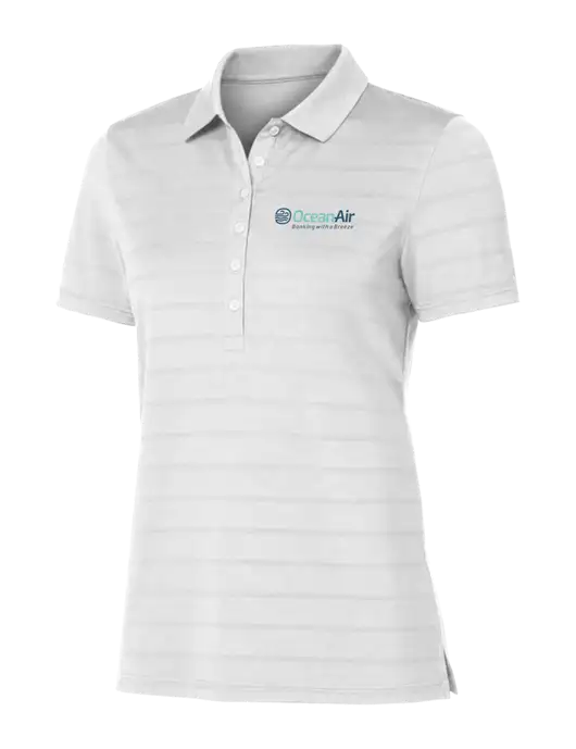 Callaway Womens Bright White Ventilated Polo w/OceanAir Logo