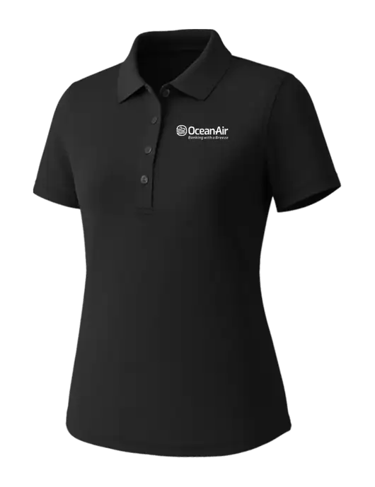 Callaway Womens Core Black Performance Polo w/OceanAir Logo