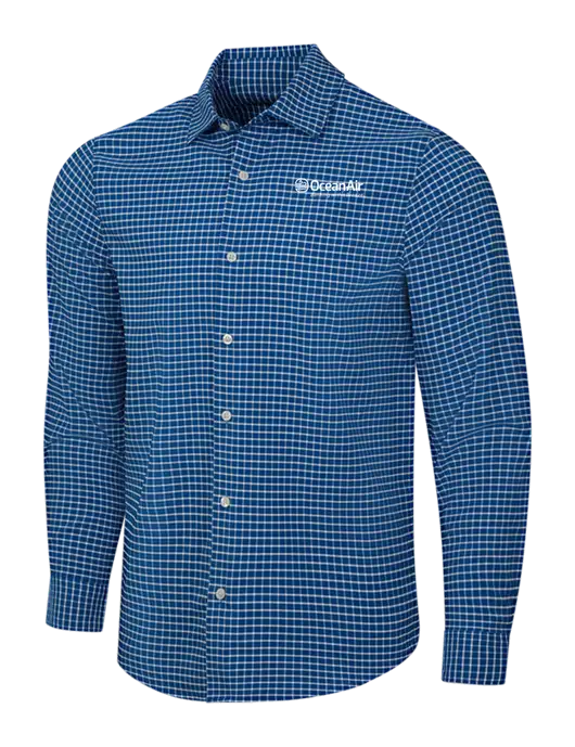 Navy/White City Stretch Shirt w/OceanAir Logo