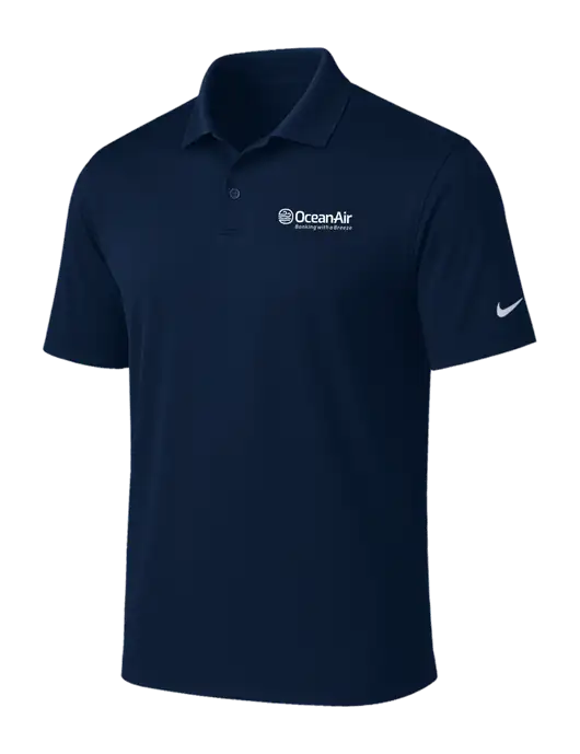 NIKE Navy Victory Solid Polo w/OceanAir Logo