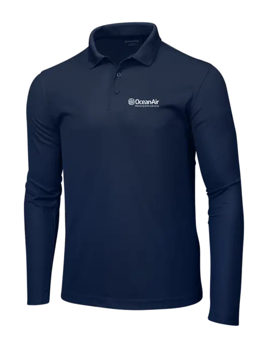 OGIO Navy Caliber 2.0 Long Sleeve Polo w/OceanAir Logo