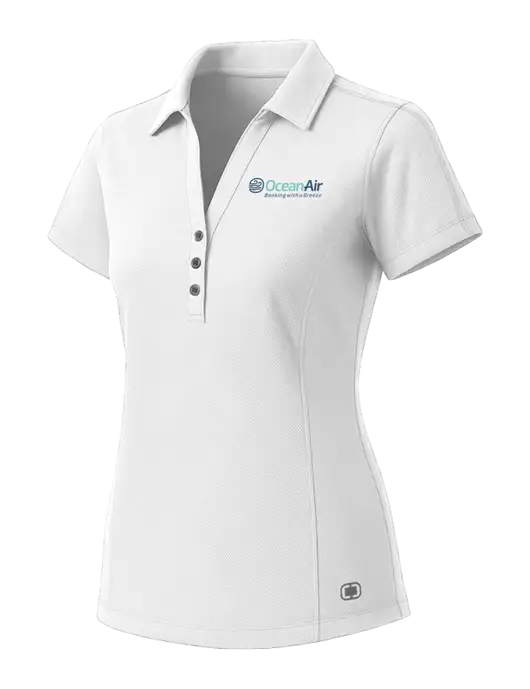 OGIO Womens White ONYX Polo w/OceanAir Logo