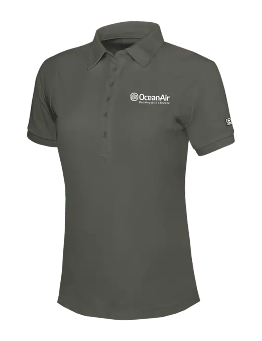 OGIO Womens Medium Grey Jewel Polo w/OceanAir Logo