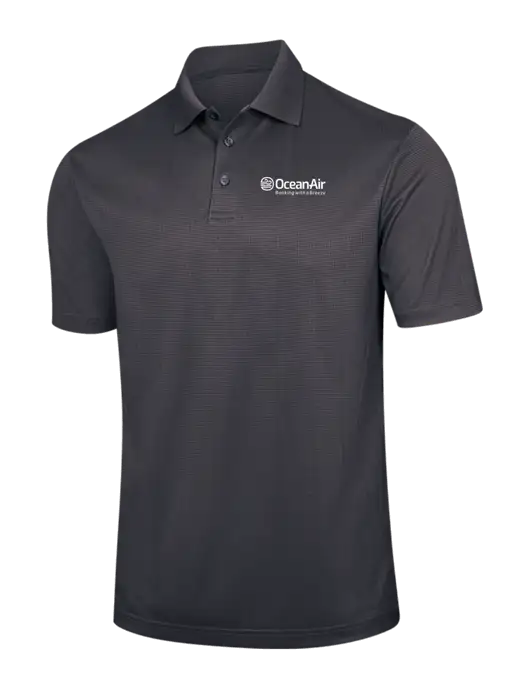 Dark Grey Performance Fine Jacquard Polo w/OceanAir Logo