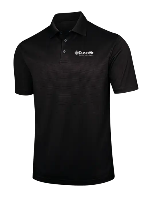 Black Performance Fine Jacquard Polo w/OceanAir Logo