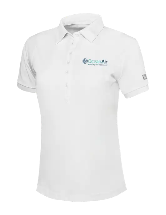 OGIO Womens Bright White Jewel Polo w/OceanAir Logo