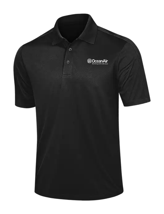 Black Diamond Textured Jacquard Polo w/OceanAir Logo