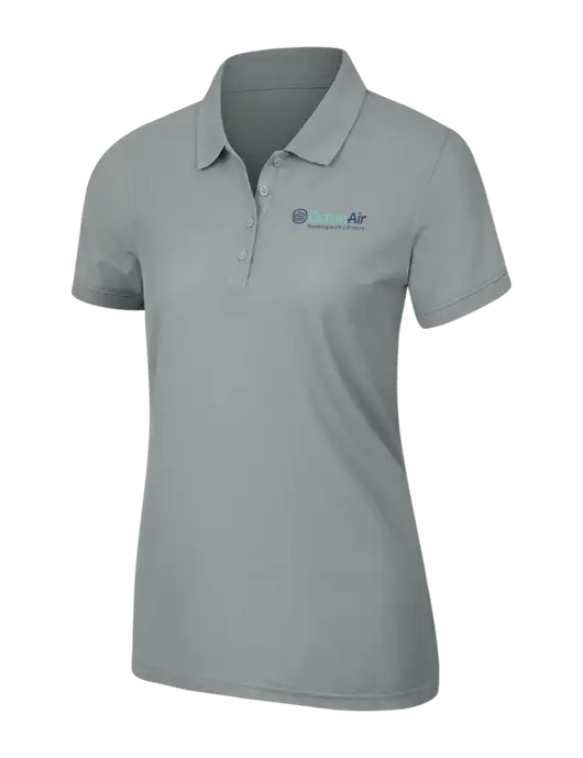 Light Grey Womens Core Classic Pique Polo w/OceanAir Logo