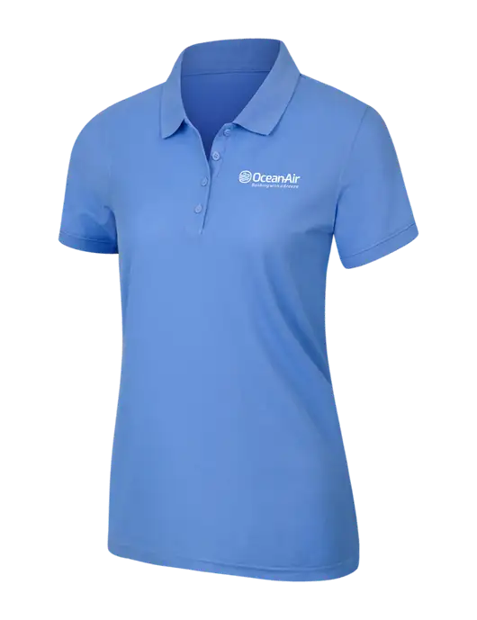 Carolina Blue Womens Core Classic Pique Polo w/OceanAir Logo