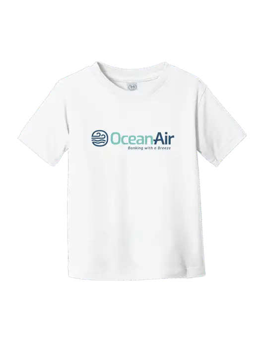 Rabbit Skins White Toddler Fine Jersey Tee w/OceanAir Logo