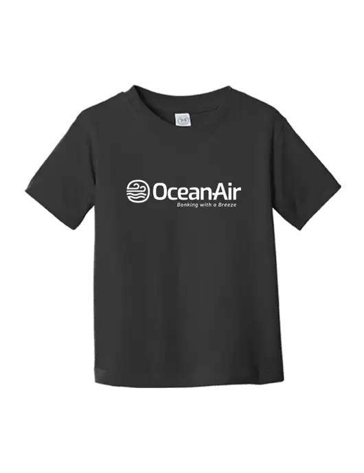 Rabbit Skins Black Toddler Fine Jersey Tee w/OceanAir Logo