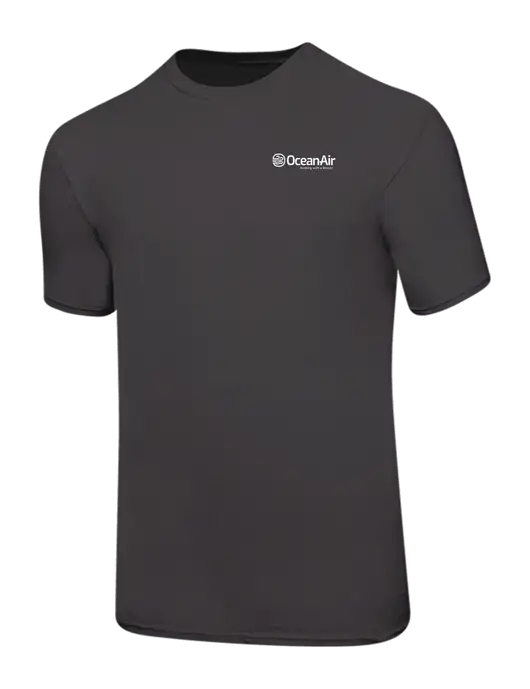 Ring Spun Charcoal 4.5 oz T-Shirt w/OceanAir Logo