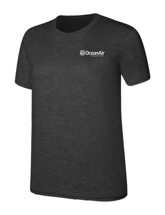 Womens Ring Spun Dark Heather Grey 4.5 oz T-Shirt w/OceanAir Logo