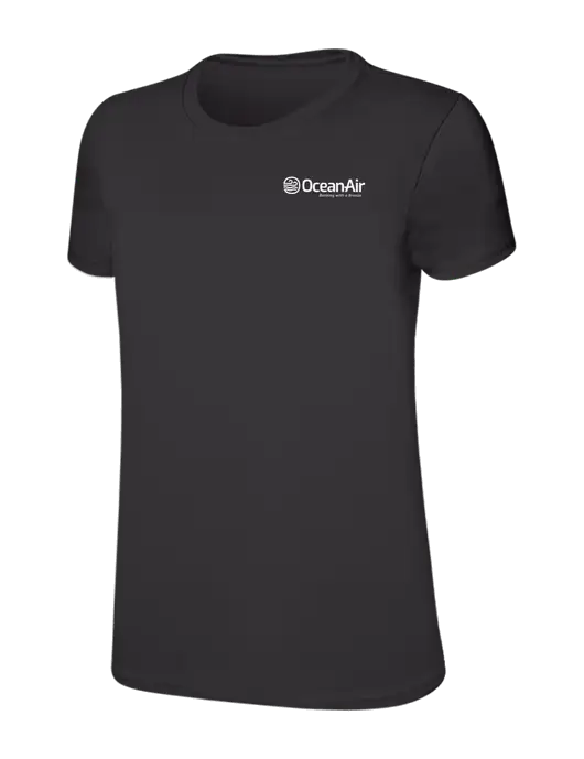 Womens Ring Spun Charcoal 4.5 oz T-Shirt w/OceanAir Logo