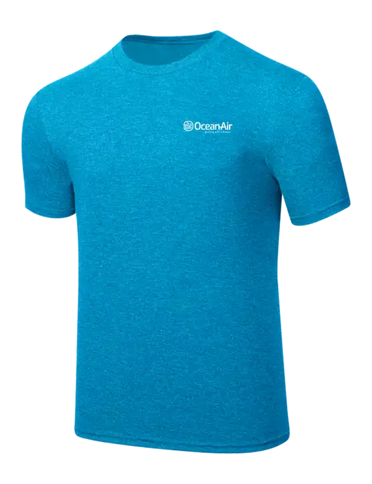Simply Soft Sapphire Blue Frost 4.5oz  Poly/Combed Ring Spun Cotton T-Shirt w/OceanAir Logo