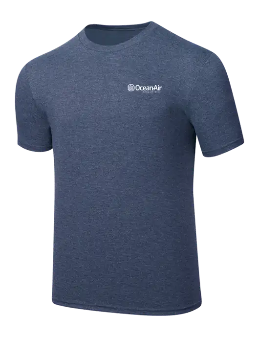 Simply Soft Navy Frost 4.5oz  Poly/Combed Ring Spun Cotton T-Shirt w/OceanAir Logo