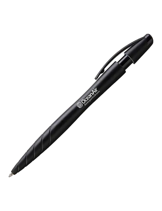 Awali Black Metallic Pen - Black Ink w/OceanAir Logo