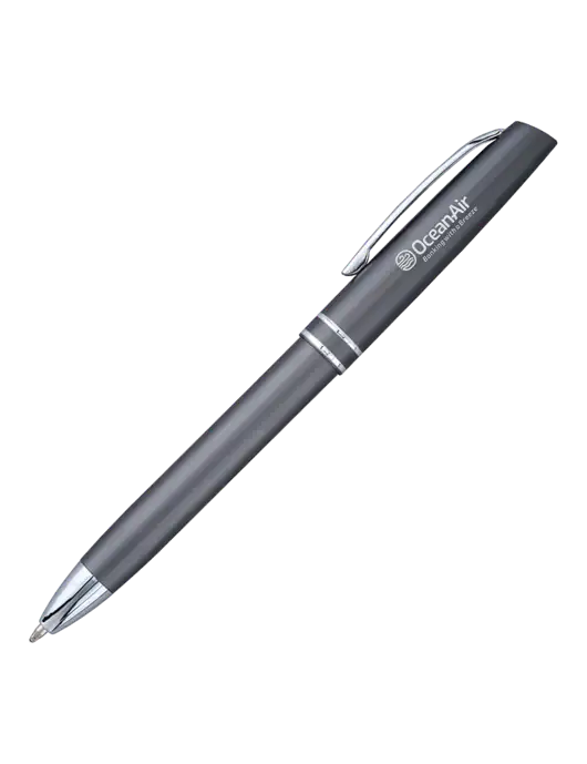 Gunmetal Anguilla Black Ink Pen w/OceanAir Logo