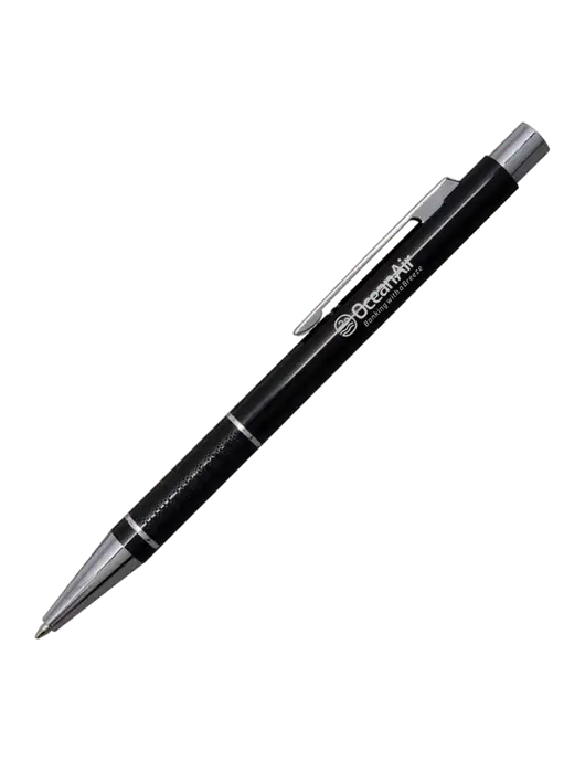 St George Black Pen - Blue Ink w/OceanAir Logo