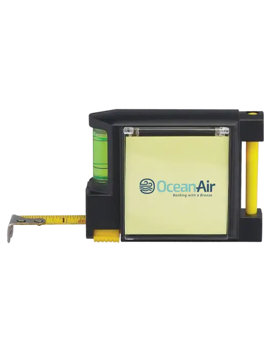 Combo Yellow Tape Measure and Level w/OceanAir Logo