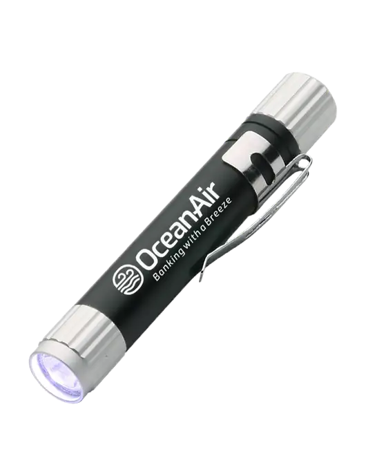 Black Aluminum LED Penlight w/OceanAir Logo