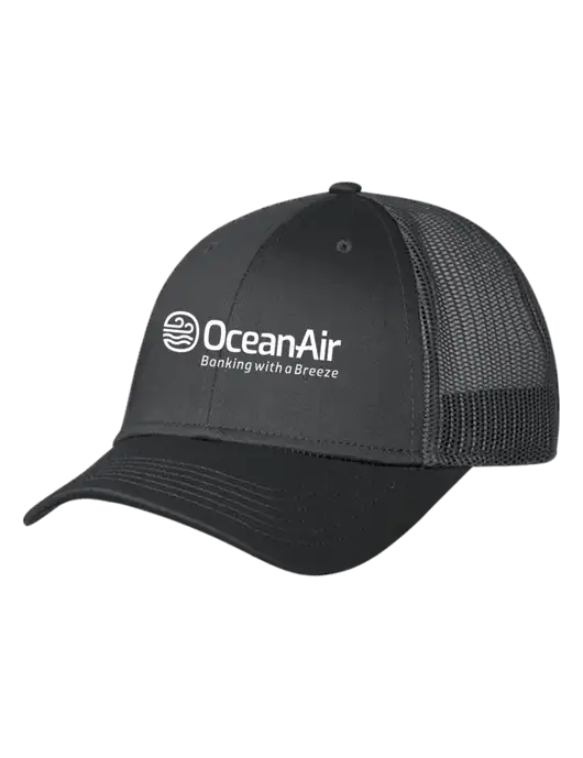 Charcoal Mesh Trucker Cap Snap Back w/OceanAir Logo