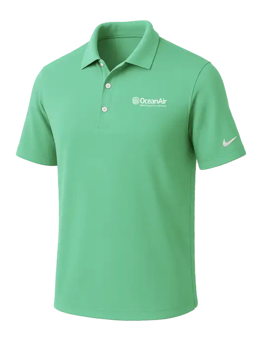 NIKE Very Light Green Dri-Fit Micro Pique Polo w/OceanAir Logo