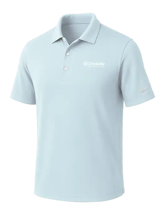 NIKE Very Light Blue Dri-Fit Micro Pique Polo w/OceanAir Logo