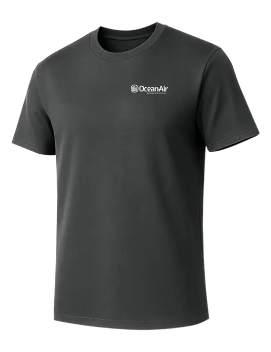 Allmade Charcoal Grey Organic Cotton Tee w/OceanAir Logo