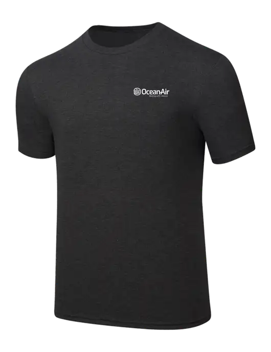 Simply Soft Black Frost 4.5oz  Poly/Combed Ring Spun Cotton T-Shirt w/OceanAir Logo