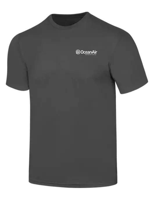 Simply Soft Charcoal 4.5oz  Poly/Combed Ring Spun Cotton T-Shirt w/OceanAir Logo