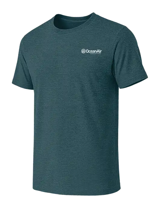 BELLA+CANVAS Heather Dark Teal CVC Short Sleeve Tee w/OceanAir Logo