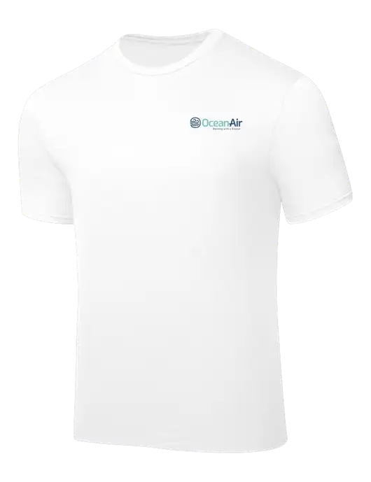 White PosiCharge Competitor Tee w/OceanAir Logo