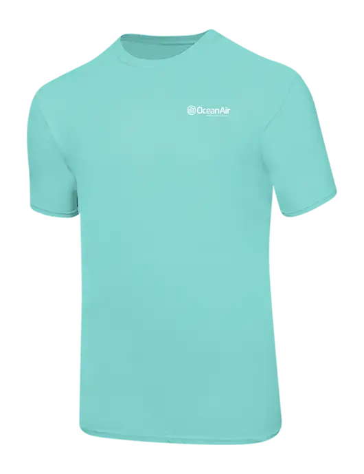 Ring Spun Seafoam 4.5 oz T-Shirt w/OceanAir Logo