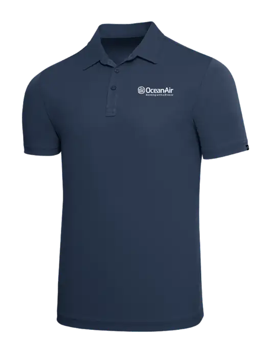 TravisMathew Navy Solid Oceanside Polo w/OceanAir Logo