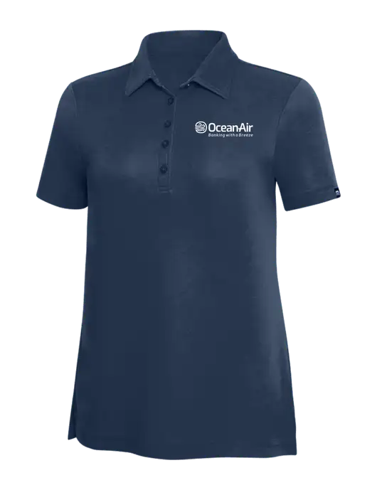 TravisMathew Navy Solid Womens Oceanside Polo w/OceanAir Logo