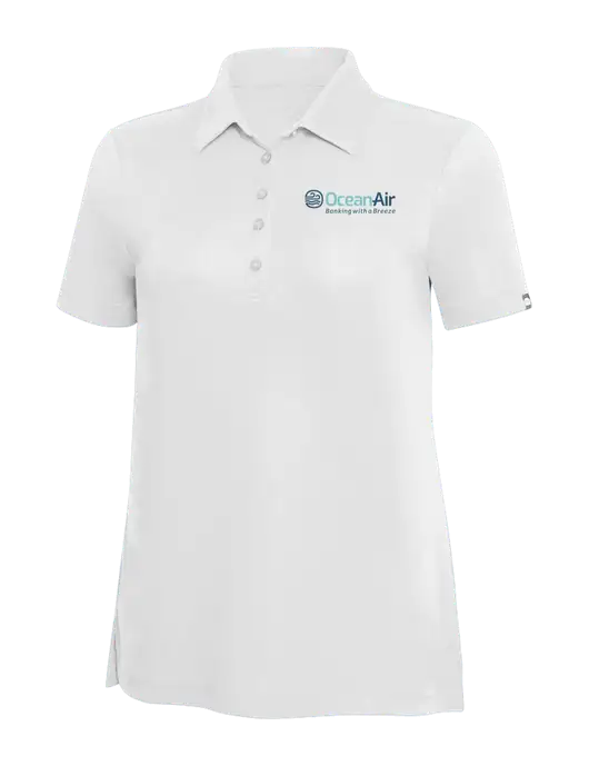 TravisMathew White Solid Womens Oceanside Polo w/OceanAir Logo