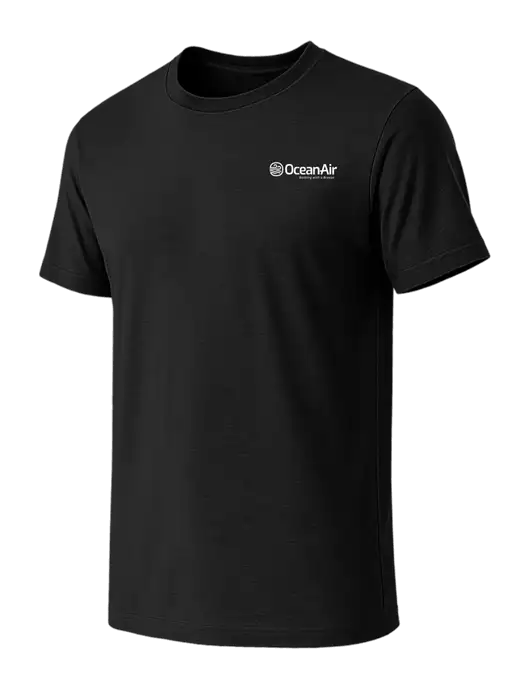 BELLA+CANVAS Black CVC Short Sleeve Tee w/OceanAir Logo