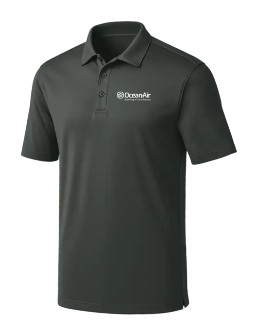 Dark Grey Silk Touch Performance Polo w/OceanAir Logo