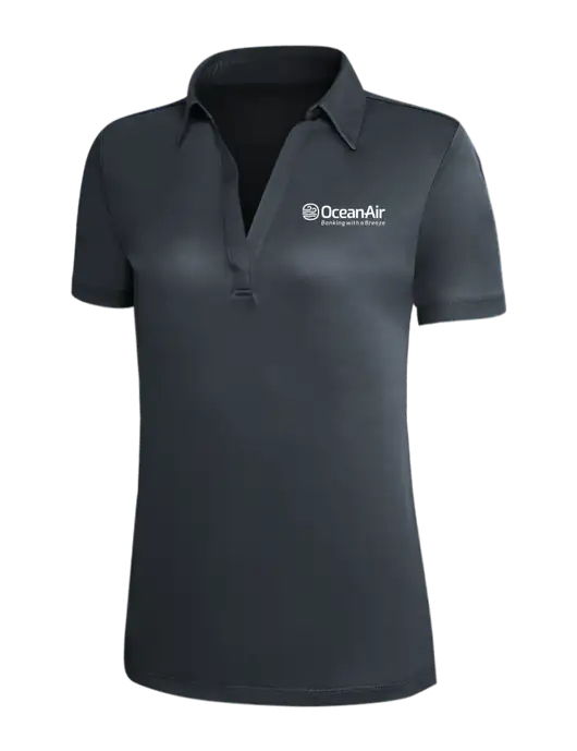 Dark Grey Silk Touch Womens Performance Polo w/OceanAir Logo