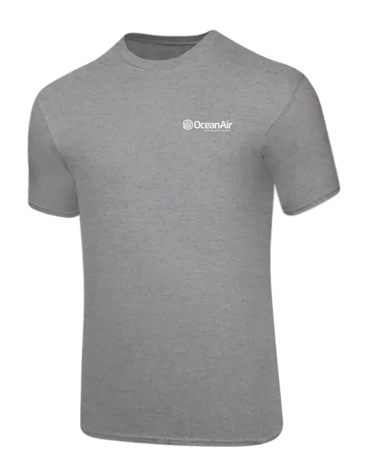 Core Blend Medium Grey Heather T-Shirt w/OceanAir Logo