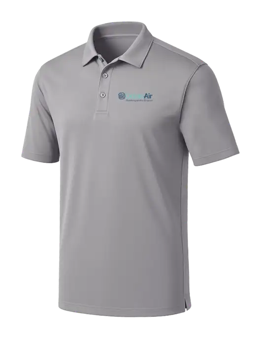 Light Grey Silk Touch Performance Polo w/OceanAir Logo