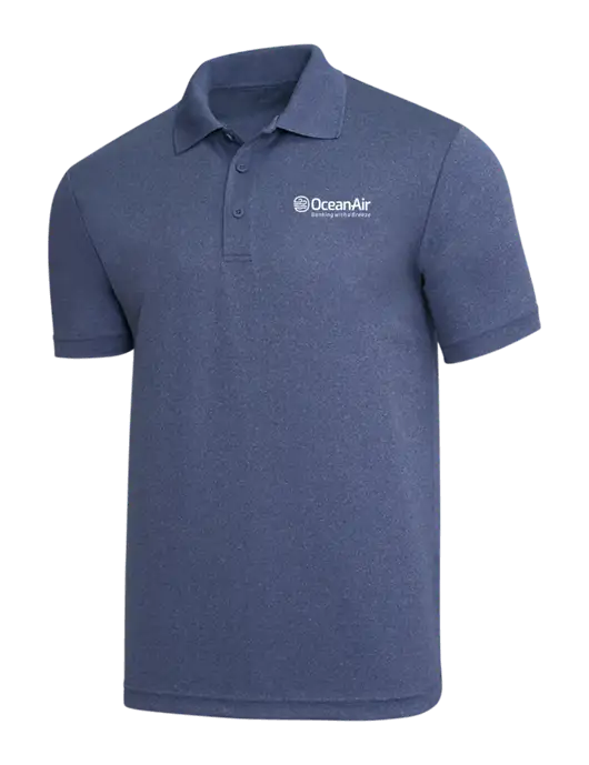 Light Navy Heather PosiCharge RacerMesh Polo w/OceanAir Logo