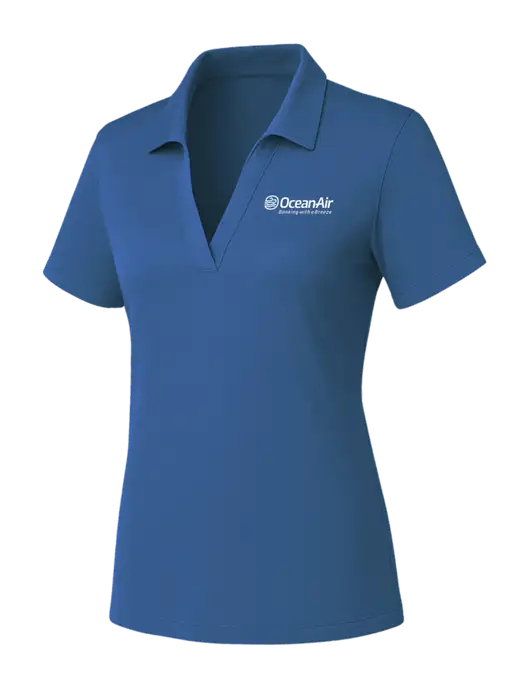 Womens Slate Blue PosiCharge RacerMesh Polo w/OceanAir Logo