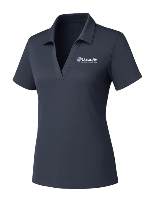 Womens Dark Grey PosiCharge RacerMesh Polo w/OceanAir Logo