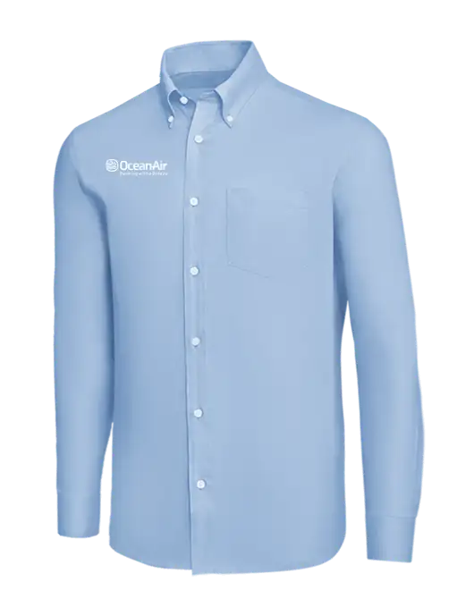 Brooks Brothers Light Blue Wrinkle-Free Stretch Nailhead Shirt w/OceanAir Logo