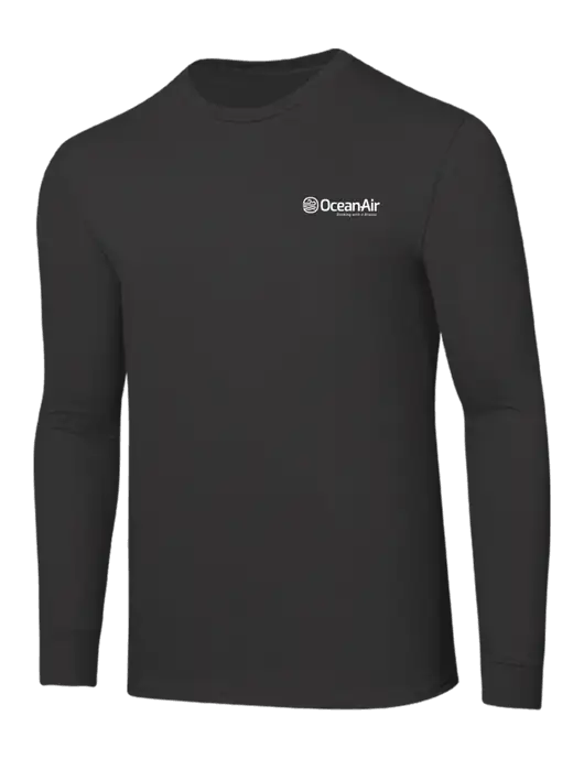 Core Blend Charcoal Grey Long Sleeve Tee w/OceanAir Logo