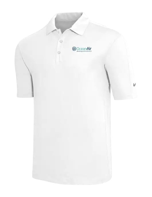 Nike White Tech Sport Dri-FIT Polo w/OceanAir Logo