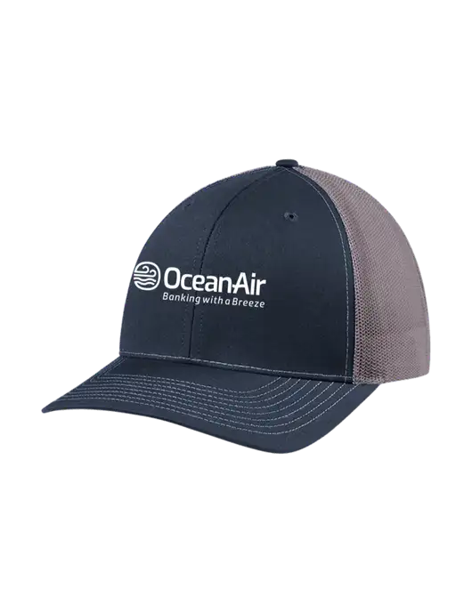 Richardson Adjustable Snapback Original 112 Trucker Cap Navy w/Charcoal Mesh w/OceanAir Logo